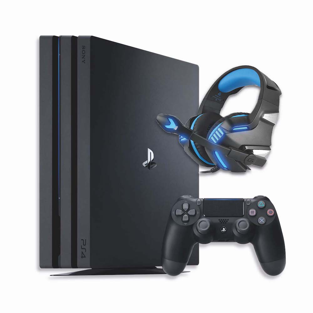Sony PlayStation 4 Pro + TechX Gaming Headphone